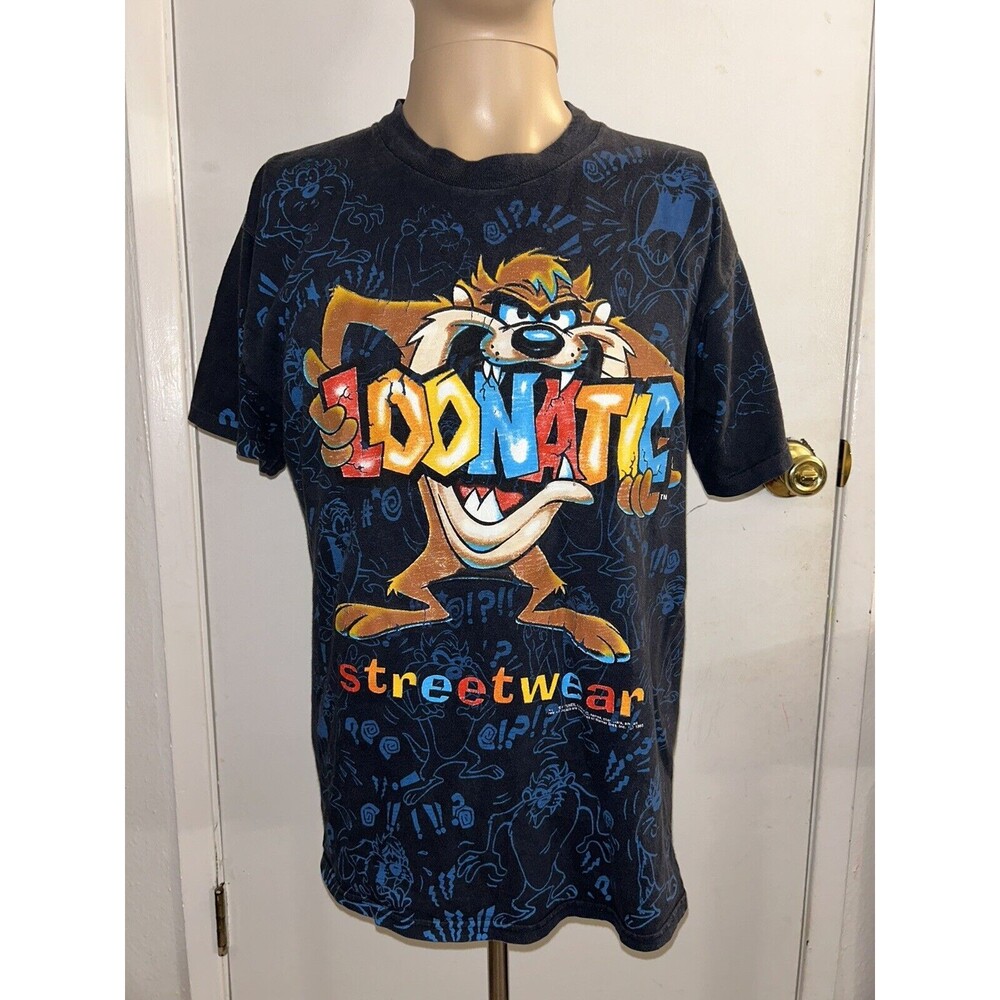 Vintage Loonatic Kingstree Classic Skate Tazmanian Devil Looney Tunes Shirt sz L